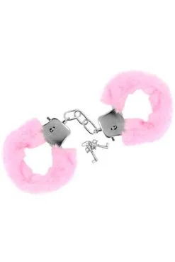 Menottes Fourrure Roses Avec Sécurité