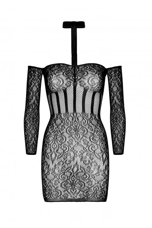 Mini Robe Lingerie Dentelle Noir – Image 4