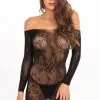 Mini Robe Transparente Noir