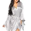 Peignoir Kimono Samira Argenté