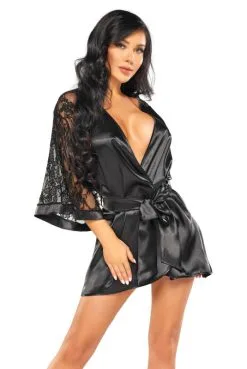 Peignoir Noir Marissa