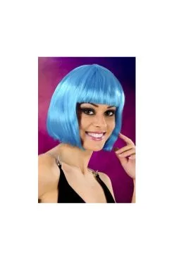Perruque Bleu Cheveux Courts