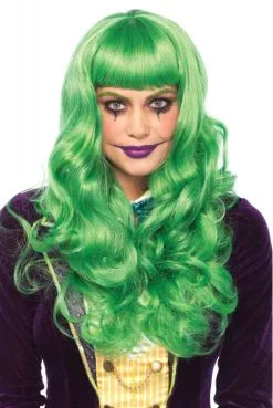 Perruque Verte Misfit Long Wavy