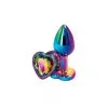 Plug Anal Aluminium Coeur Multicolore Taille S