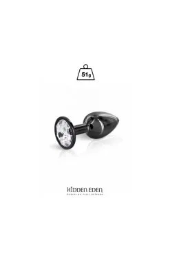 Plug Anal Bijou Aluminium Noir Taille S 51gr