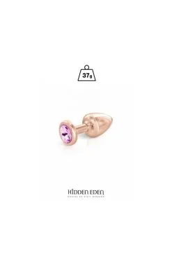 Plug Anal Bijou Aluminium Rose Gold Taille XS