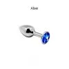 Plug Anal Métal Bijou Bleu Taille L