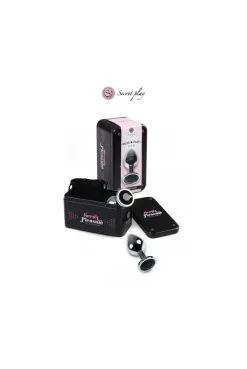 Plug Anal Métal Bijou Strass Noir Taille M