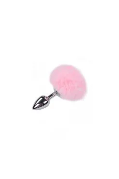Plug Anal Métal Fluffy S Rose