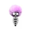 Plug Anal Métal Fluffy Twist L Mauve