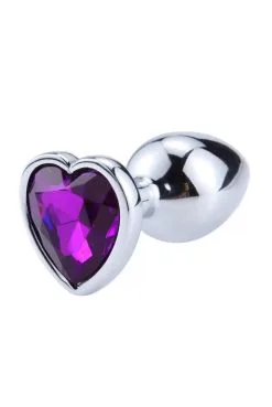 Plug Bijou Aluminium Bijou Coeur Violet Medium