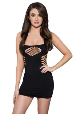 Robe Club Tube Ajourée Filet