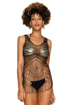 Robe Exhib Sexy Spider Noir