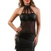 Robe Fetish Wetlook Bandes Micro Résille Transparente