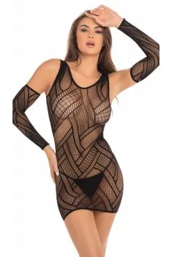 Robe Lingerie Et Mitaines