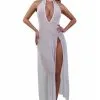 Robe Longue Déshabillé Transparent Blanc
