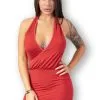 Robe Rouge Cache Coeur Dos Nu
