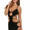 Robe Sexy ClubWear Libertin Ajourée Liens Anneaux Strass