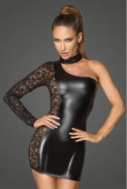 Robe Sexy Fetish Club Asymétrique Noir HandMade