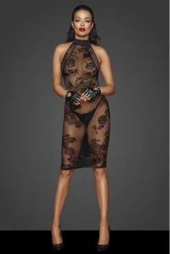 Robe Transparente Sexy Chic Mi Longue En Tulle