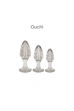 Set 3 Plugs Pailletés Argentés Acrylique Ouch!