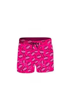 Short De Bain Rose Logo Jacquie Et Michel