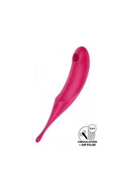 Stimulateur Clito Double Twirling Pro Rouge