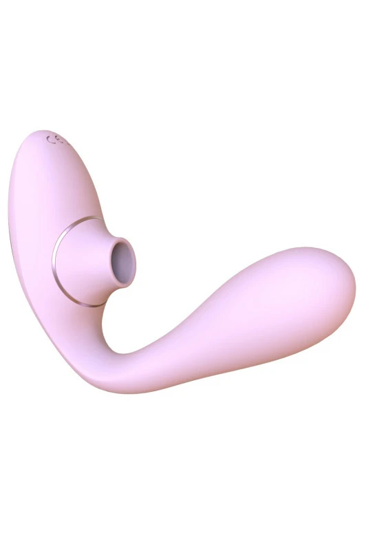Stimulateur Clitoris Succion Et Vibro Point G 2 En 1 Flexible Rose