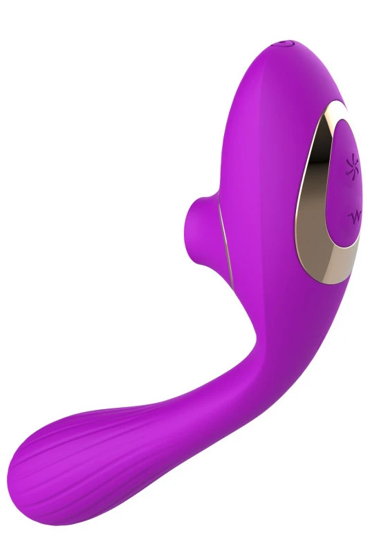 Stimulateur Clitoris Succion Et Vibro Point G 2 En 1 Flexible Violet – Image 2