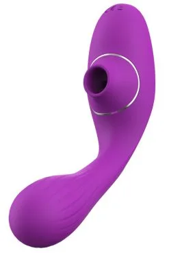 Stimulateur Clitoris Succion Et Vibro Point G 2 En 1 Flexible Violet