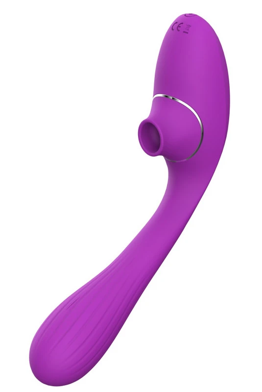 Stimulateur Clitoris Succion Et Vibro Point G 2 En 1 Flexible Violet – Image 4
