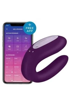 Stimulateur Violet Connecté Double Joy Satisfyer