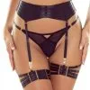 String Ouvert Fetish Chic Micro Résille Noir