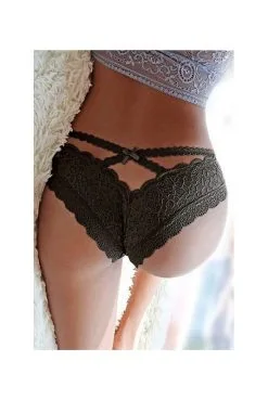 Tanga Noir Fine Dentelle