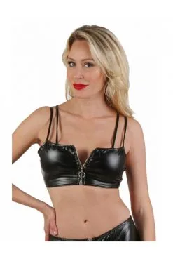 Top Court Noir Avec Zip