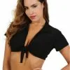 Top Noir Sexy à Nouer Sur Le Devant