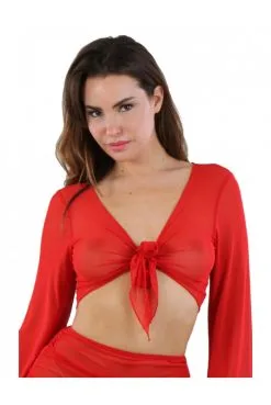 Top Voile Rouge Réglable