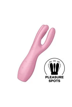 Triple Stimulateur Clitoris Lèvres Rose