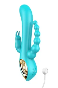 Vibro Rabbit Bleu Chapelet Vibrant