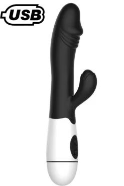 Vibro Rabbit Noir Gland 30 Programmes USB