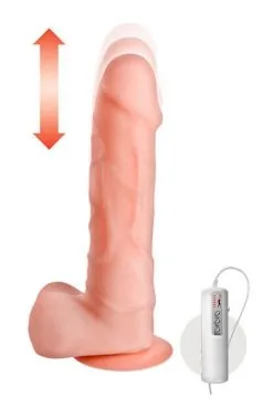 Vibro Réaliste Va-et-vient 21 Cm Ventouse Testicules