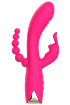 Vibro Triple Stimulation Puissant Rose USB