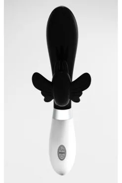 Vibromasseur Rabbit Noir Papillon En Silicone
