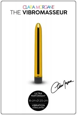 Vibromasseur Stimulateur Or 18 Cm Clara Morgane